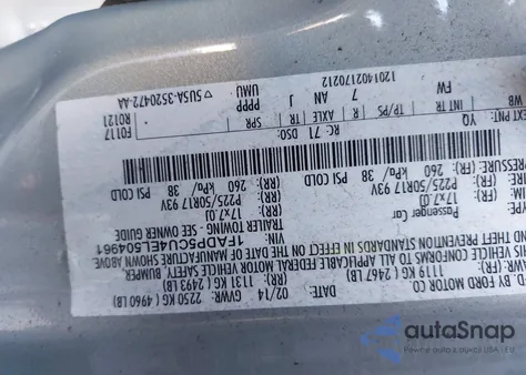2014 Ford C-Max Energi Sel from USA, damaged, VIN 1FADP5CU4EL504961